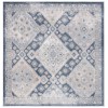 Safavieh Blair Washable BLR220 Grey / Navy 6'-7" X 6'-7" Square Area Rug