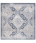 Safavieh Blair Washable BLR220 Grey / Navy 6'-7" X 6'-7" Square Area Rug
