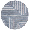 Safavieh Blair Washable BLR222 Blue / Multi 6'-7" X 6'-7" Round Area Rug