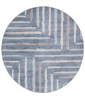 Safavieh Blair Washable BLR222 Blue / Multi 6'-7" X 6'-7" Round Area Rug