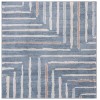 Safavieh Blair Washable BLR222 Blue / Multi 6'-7" X 6'-7" Square Area Rug