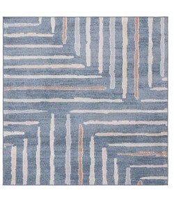 Safavieh Blair Washable BLR222 Blue / Multi 6'-7" X 6'-7" Square Area Rug
