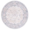 Safavieh Blair Washable BLR224 Beige / Grey 6'-7" X 6'-7" Round Area Rug