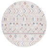Safavieh Blair Washable BLR226 Beige / Multi 6'-7" X 6'-7" Round Area Rug