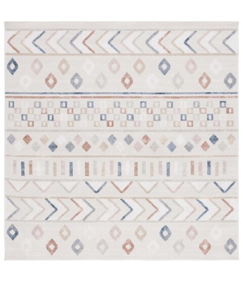 Safavieh Blair Washable BLR226 Beige / Multi 6'-7" X 6'-7" Square Area Rug