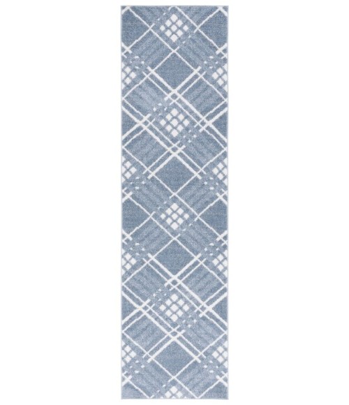 Safavieh Blair Washable BLR228 Blue / Ivory 2'-2" X 8' Runner Area Rug