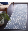 Safavieh Blair Washable BLR228 Blue / Ivory 2'-2" X 8' Runner Area Rug