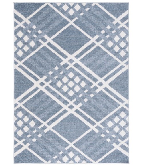 Safavieh Blair Washable BLR228 Blue / Ivory 5'-3" X 7'-6" Rectangle Area Rug
