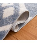 Safavieh Blair Washable BLR228 Blue / Ivory 2'-2" X 8' Runner Area Rug