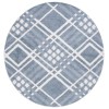Safavieh Blair Washable BLR228 Blue / Ivory 6'-7" X 6'-7" Round Area Rug