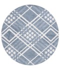 Safavieh Blair Washable BLR228 Blue / Ivory 6'-7" X 6'-7" Round Area Rug