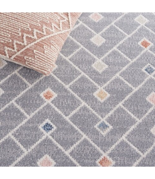 Safavieh Blair Washable BLR230 Grey / Multi 6'-7" X 6'-7" Square Area Rug