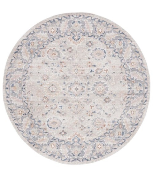 Safavieh Blair Washable BLR232 Beige / Grey 6'-7" X 6'-7" Round Area Rug