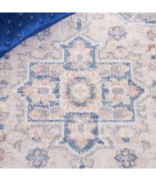 Safavieh Blair Washable BLR234 Beige / Light Grey 4' X 6' Rectangle Area Rug