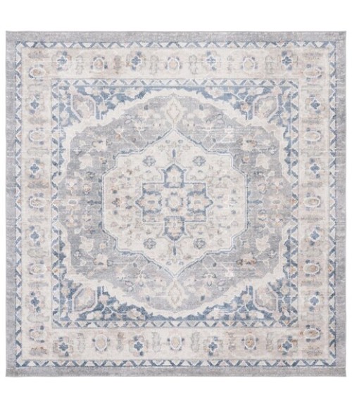 Safavieh Blair Washable BLR234 Beige / Light Grey 6'-7" X 6'-7" Square Area Rug