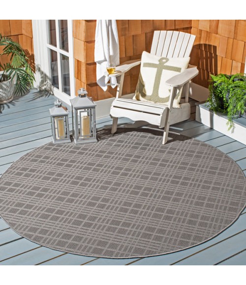 Safavieh Bermuda BMU802 Grey 5'-3" X 5'-3" Round Area Rug