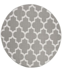 Safavieh Bermuda BMU804 Grey / Ivory 6'-7" X 6'-7" Round Area Rug