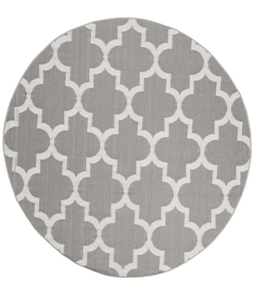 Safavieh Bermuda BMU804 Grey / Ivory 6'-7" X 6'-7" Round Area Rug