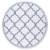 Safavieh Bermuda BMU810 Ivory / Charcoal 6'-7" X 6'-7" Round Area Rug