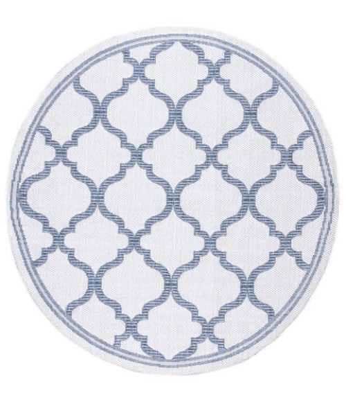 Safavieh Bermuda BMU810 Ivory / Charcoal 6'-7" X 6'-7" Round Area Rug