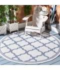 Safavieh Bermuda BMU810 Ivory / Charcoal 6'-7" X 6'-7" Round Area Rug