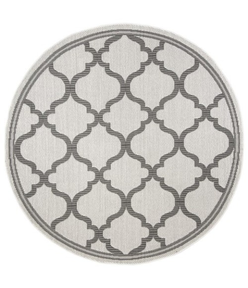 Safavieh Bermuda BMU810 Ivory / Grey 6'-7" X 6'-7" Round Area Rug