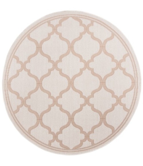 Safavieh Bermuda BMU810 Ivory / Beige 8' X 8' Round Area Rug