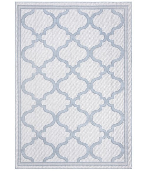 Safavieh Bermuda BMU810 Ivory / Light Blue 6'-7" X 6'-7" Round Area Rug
