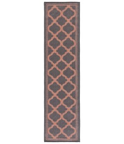 Safavieh Bermuda BMU810 Charcoal / Rust 2' X 8' Runner Area Rug