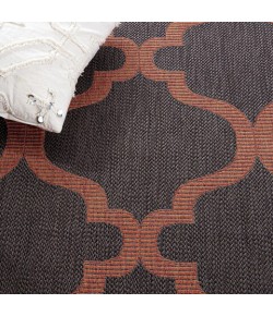 Safavieh Bermuda BMU810 Charcoal / Rust 6'-7" X 6'-7" Round Area Rug