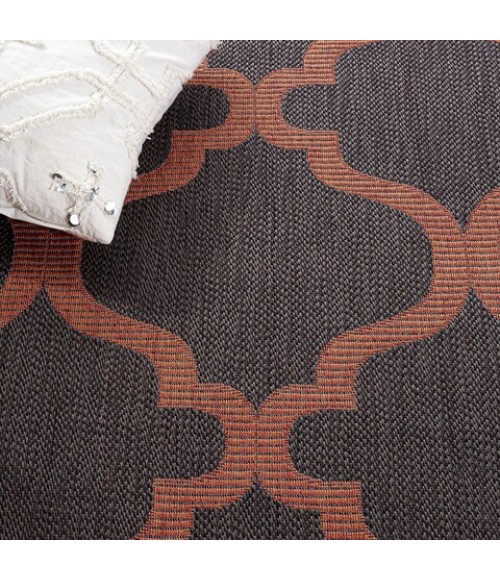 Safavieh Bermuda BMU810 Charcoal / Rust 3' X 5' Rectangle Area Rug