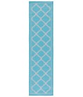 Safavieh Bermuda BMU810 Aqua / Grey 2' X 8' Runner Area Rug