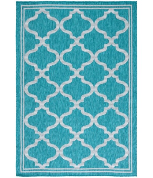 Safavieh Bermuda BMU810 Aqua / Grey 6'-7" X 9'-2" Rectangle Area Rug