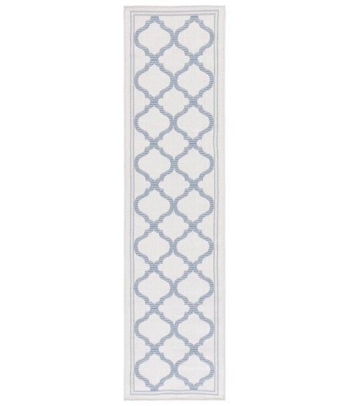 Safavieh Bermuda BMU810 Ivory / Blue 2' X 8' Runner Area Rug