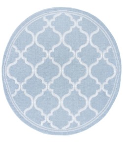 Safavieh Bermuda BMU810 Light Blue / Ivory 6'-7" X 6'-7" Round Area Rug