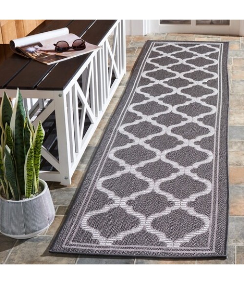 Safavieh Bermuda BMU810 Grey / Brown 2' X 8' Runner Area Rug