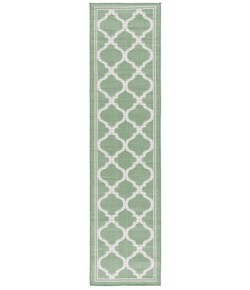 Safavieh Bermuda BMU810 Green / Ivory 2' X 8' Runner Area Rug