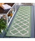 Safavieh Bermuda BMU810 Green / Beige 2' X 8' Runner Area Rug