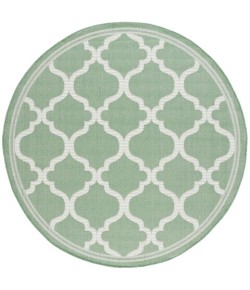 Safavieh Bermuda BMU810 Green / Beige 6'-7" X 6'-7" Round Area Rug