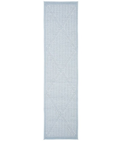 Safavieh Bermuda BMU811 Light Blue / Ivory 2' X 10' Runner Area Rug