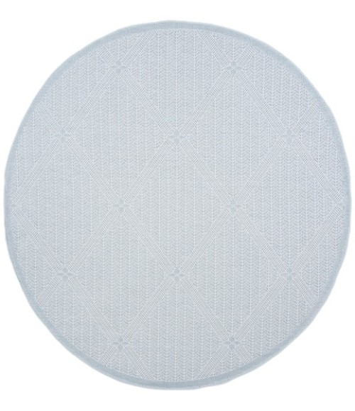 Safavieh Bermuda BMU811 Light Blue / Ivory 8' X 8' Round Area Rug