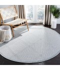 Safavieh Bermuda BMU811 Light Blue / Ivory 8' X 8' Round Area Rug