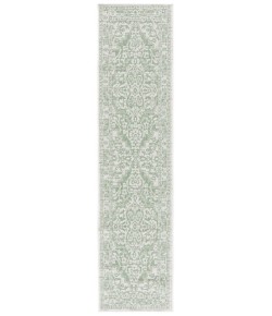 Safavieh Bermuda BMU813 Green / Ivory 2' X 8' Runner Area Rug