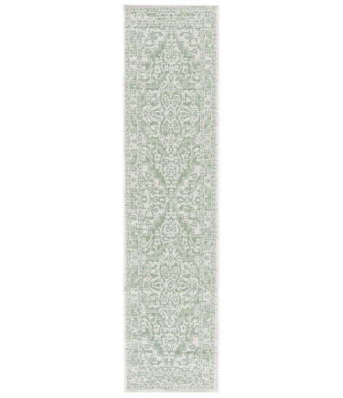 Safavieh Bermuda BMU813 Green / Ivory 2' X 8' Runner Area Rug