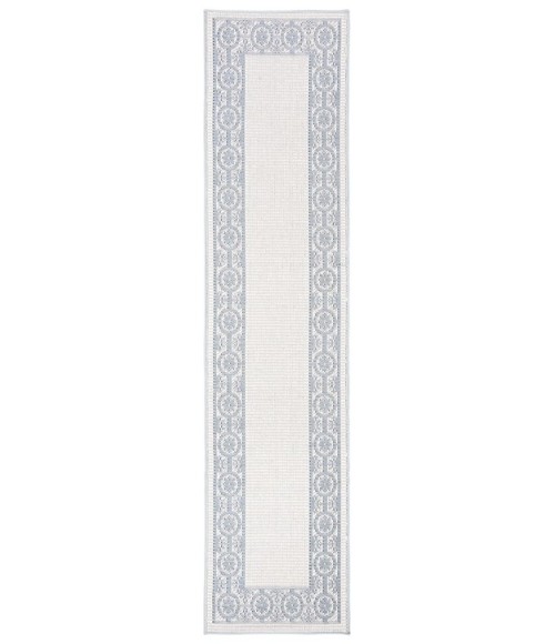 Safavieh Bermuda BMU815 Ivory / Light Blue 2' X 8' Runner Area Rug