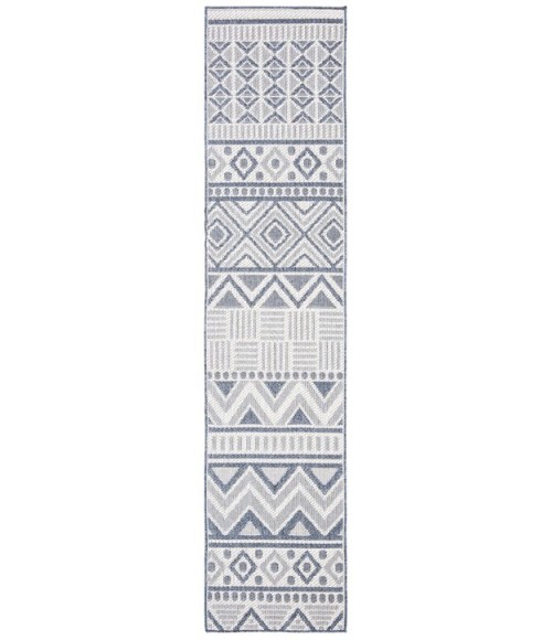Safavieh Bermuda BMU818 Cream / Navy 2' X 10' Runner Area Rug