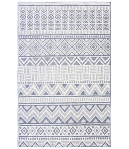 Safavieh Bermuda BMU818 Cream / Navy 5'-3" X 5'-3" Square Area Rug