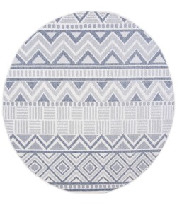 Safavieh Bermuda BMU818 Cream / Navy 8' X 8' Round Area Rug
