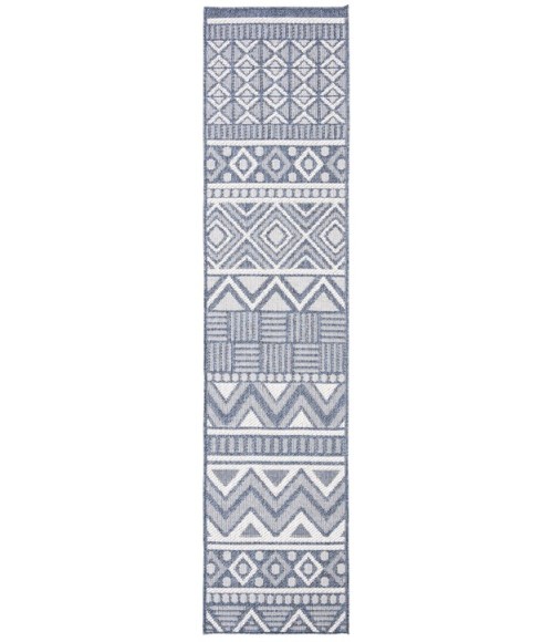 Safavieh Bermuda BMU818 Navy / Creme 2' X 8' Runner Area Rug