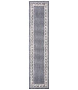 Safavieh Bermuda BMU820 Dark Blue / Ivory 2' X 8' Runner Area Rug